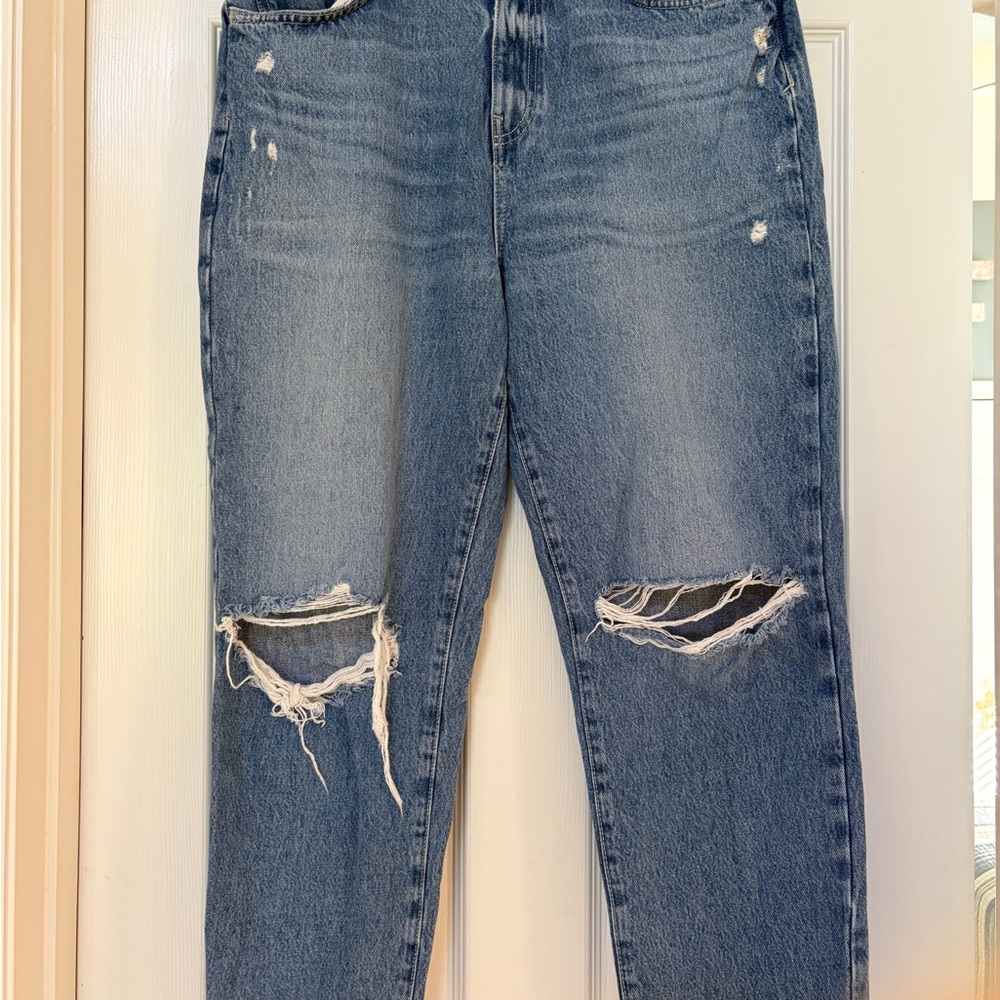 ZARA Distressed Blue Jeans